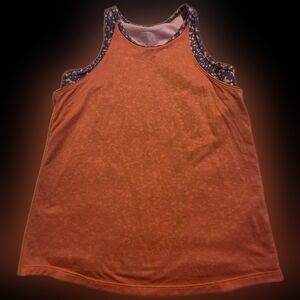 Athleta girls Medium 8/10 Perfect pair tank orange & gray VGUC